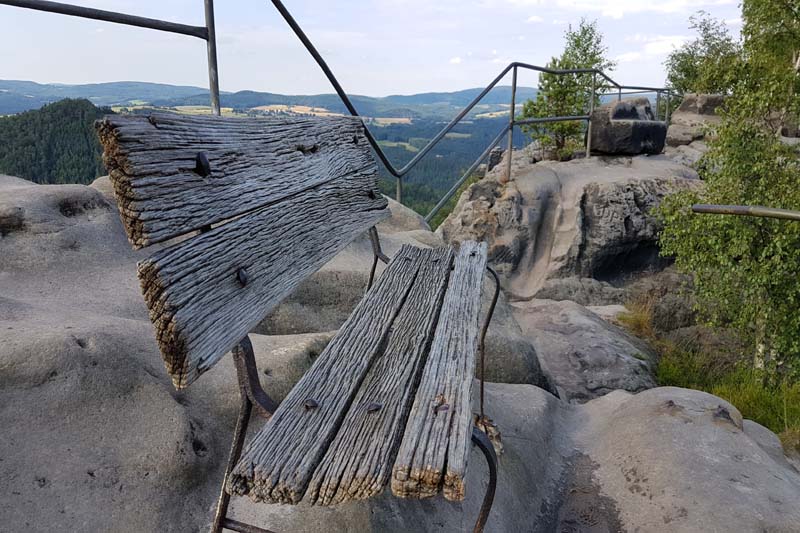 Alte Bank auf dem Lilienstein