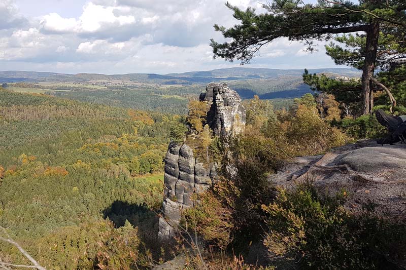 Blick von der Affensteinpromenade Richtung Sebnitz